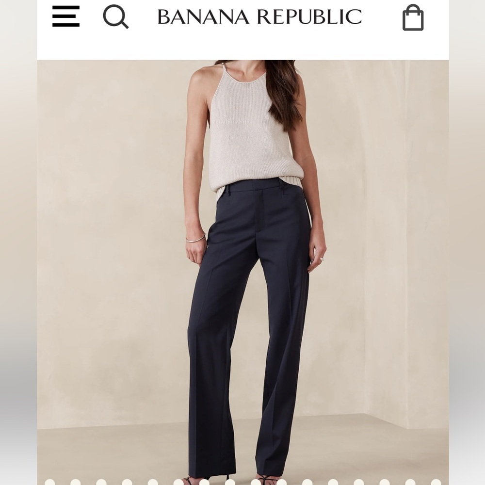 Tailored High-Waist Wide-Leg Pants - Black - Picture 5 of 16